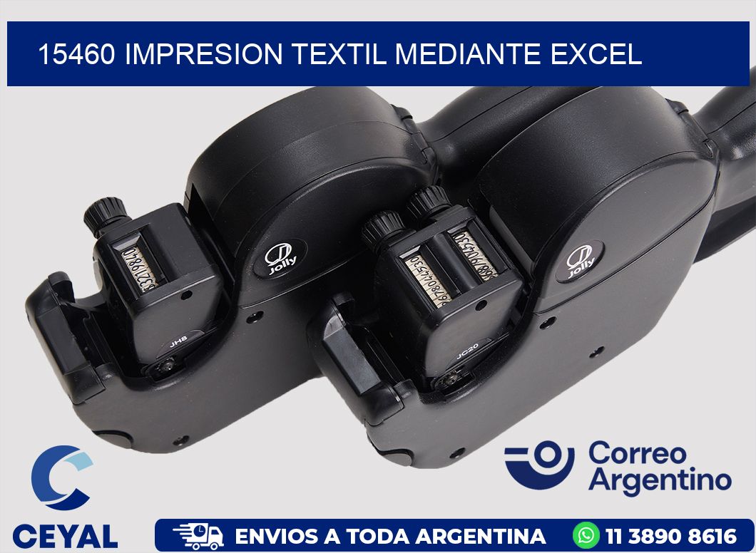 15460 IMPRESION TEXTIL MEDIANTE EXCEL