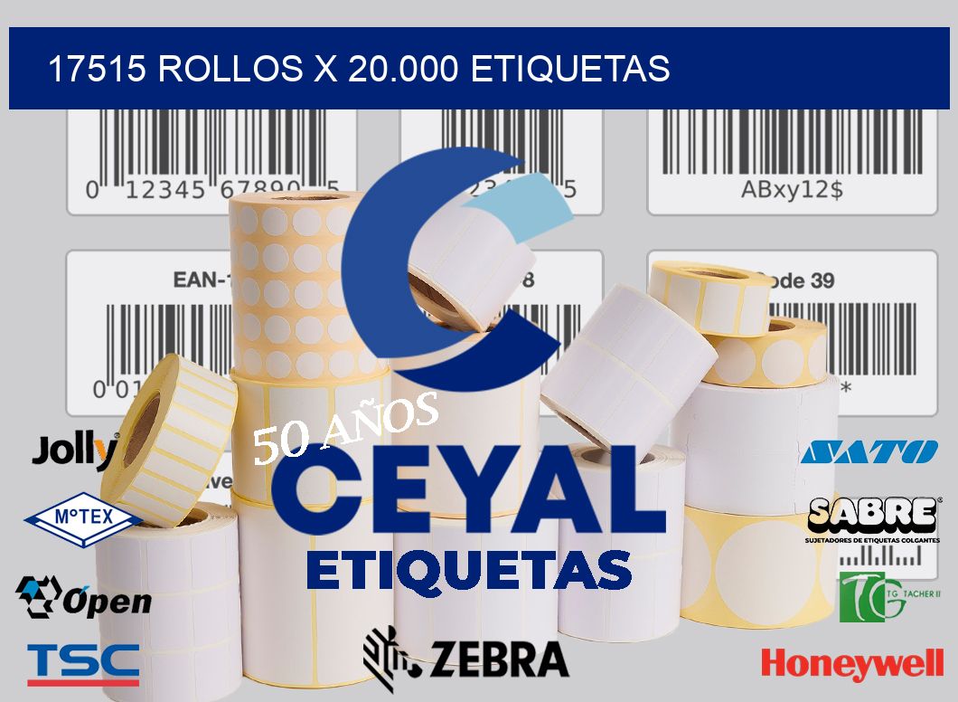 17515 Rollos x 20.000 etiquetas