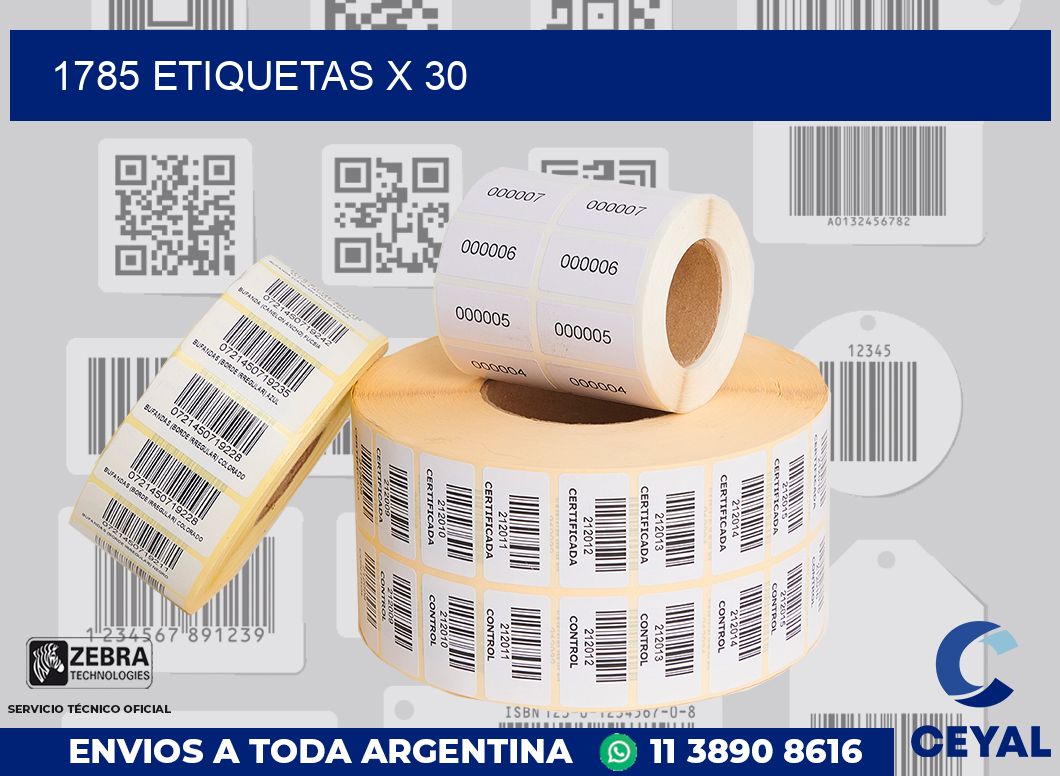 1785 Etiquetas x 30