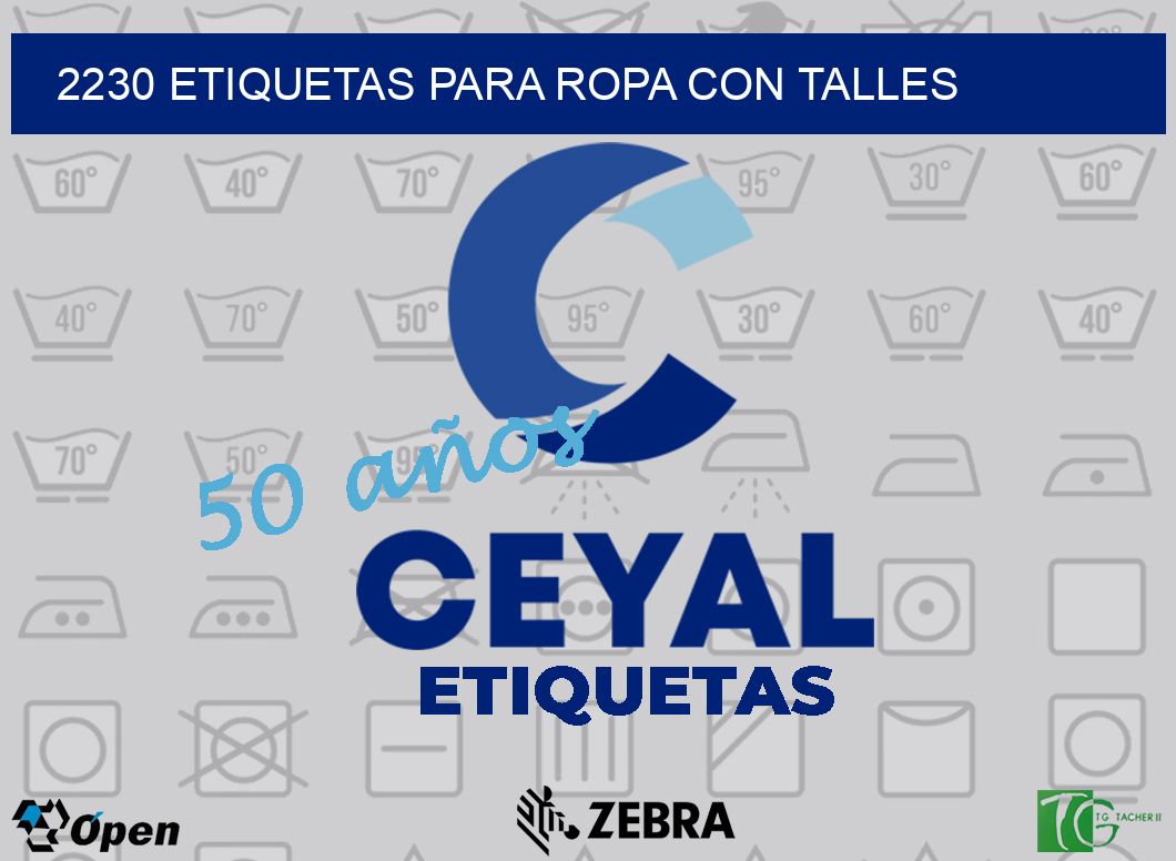 2230 ETIQUETAS PARA ROPA CON TALLES