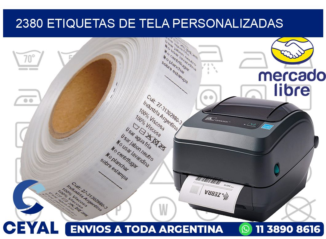 2380 ETIQUETAS DE TELA PERSONALIZADAS
