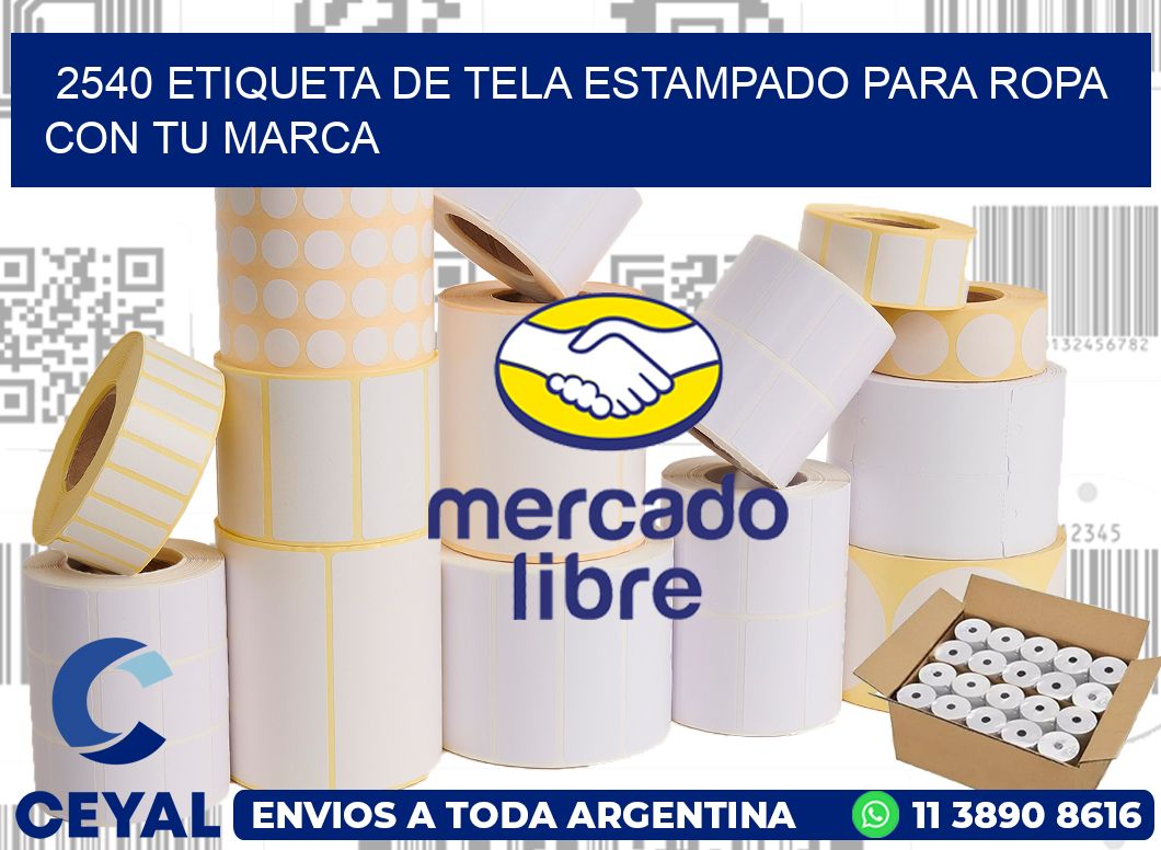2540 ETIQUETA DE TELA ESTAMPADO PARA ROPA CON TU MARCA