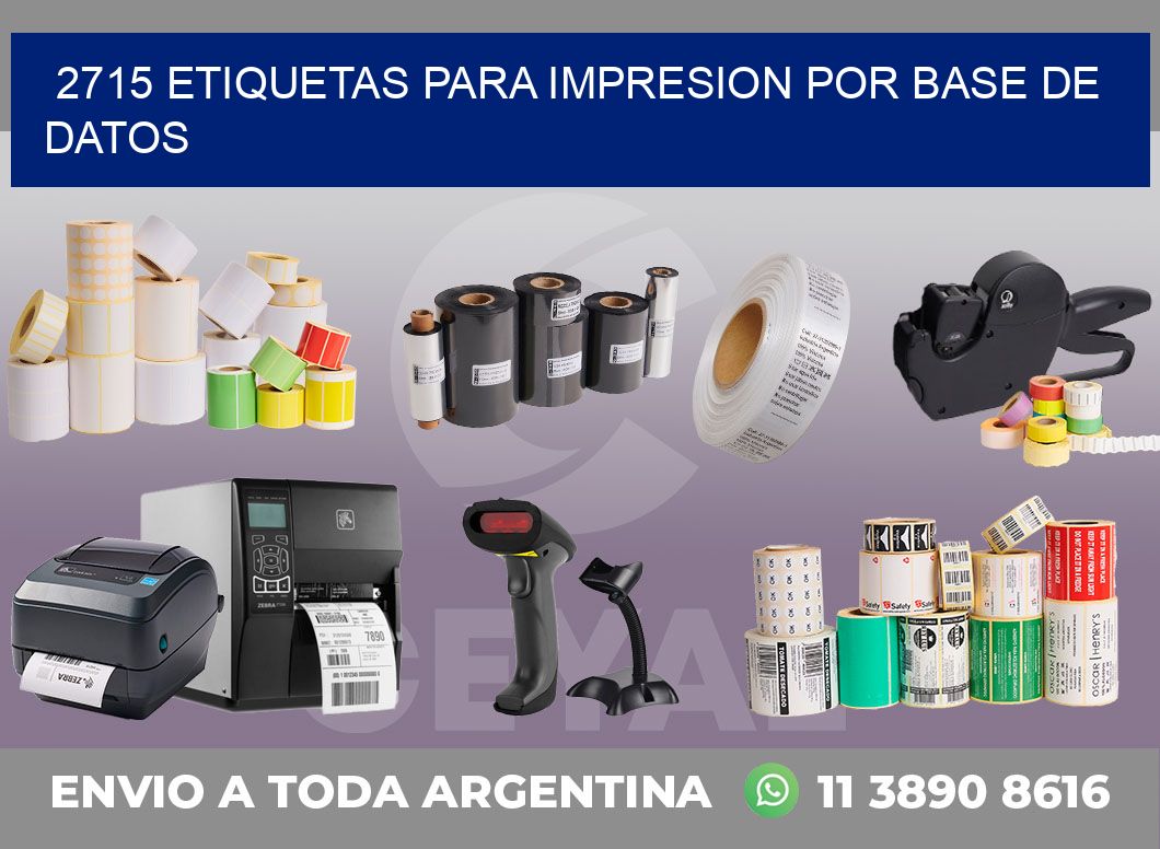 2715 ETIQUETAS PARA IMPRESION POR BASE DE DATOS