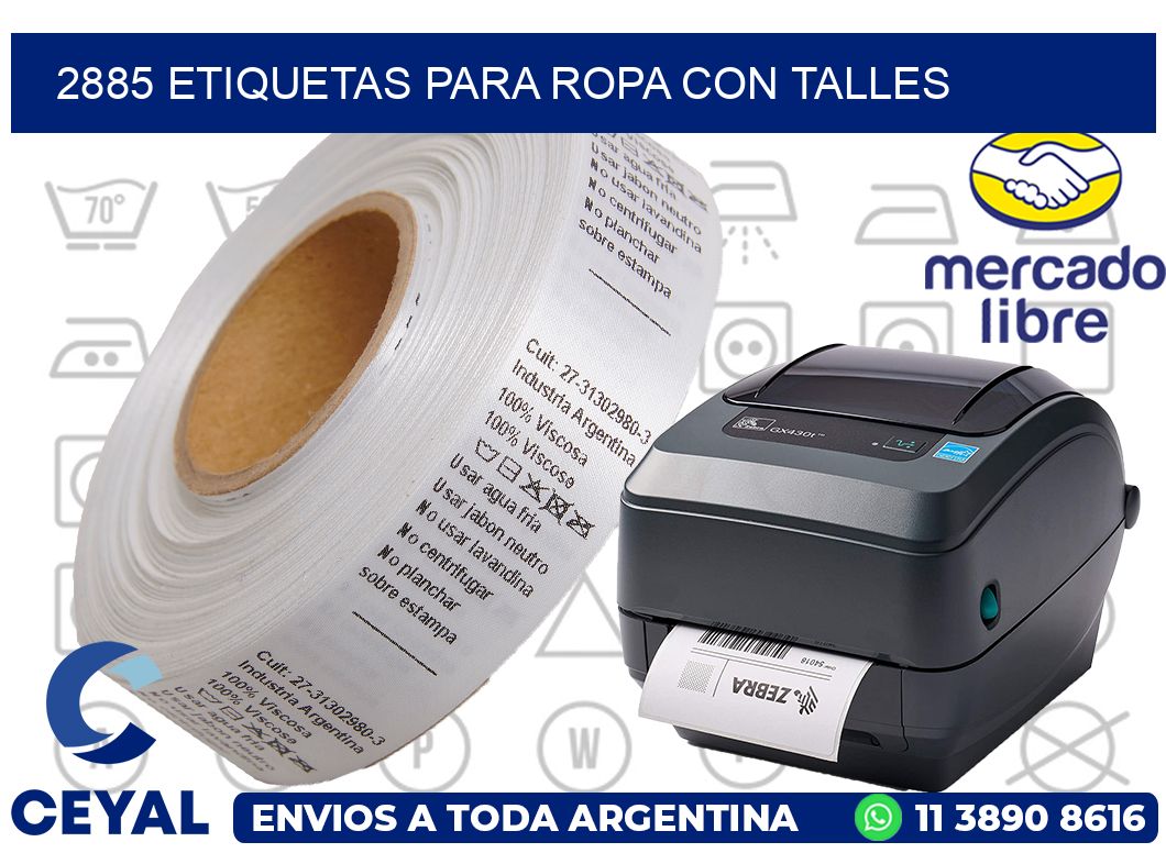 2885 ETIQUETAS PARA ROPA CON TALLES
