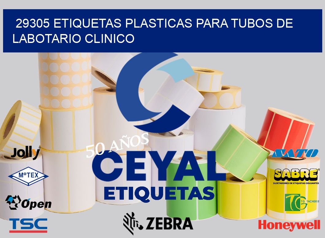29305 ETIQUETAS PLASTICAS PARA TUBOS DE LABOTARIO CLINICO