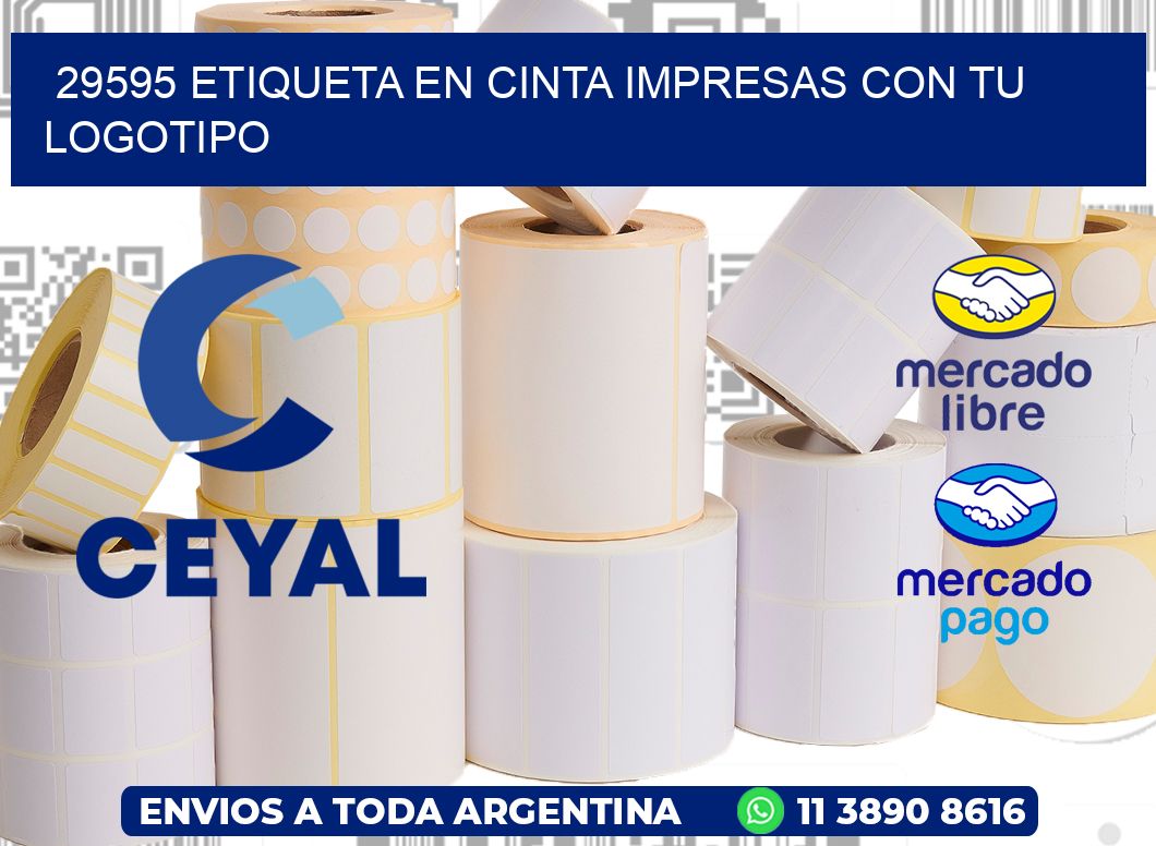 29595 ETIQUETA EN CINTA IMPRESAS CON TU LOGOTIPO