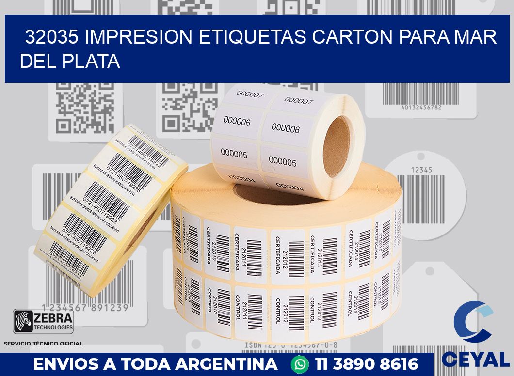 32035 IMPRESION ETIQUETAS CARTON PARA MAR DEL PLATA