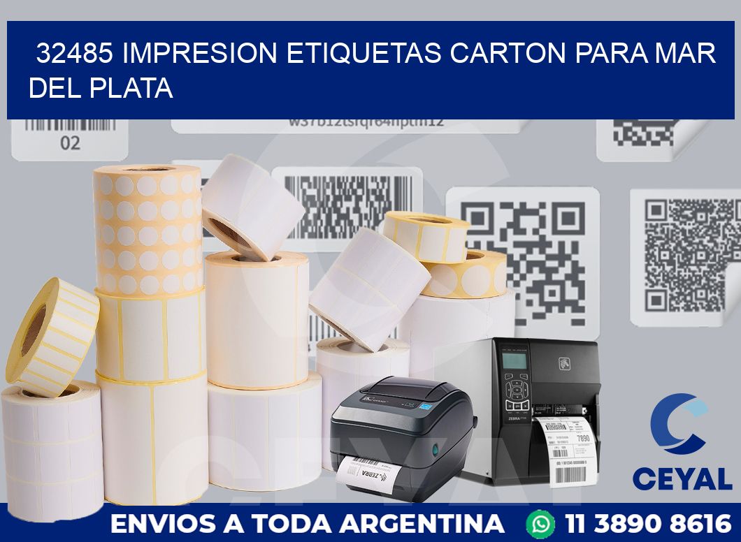 32485 IMPRESION ETIQUETAS CARTON PARA MAR DEL PLATA
