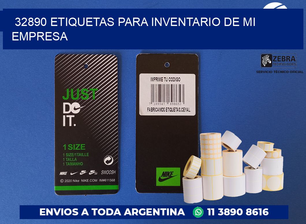 32890 ETIQUETAS PARA INVENTARIO DE MI EMPRESA