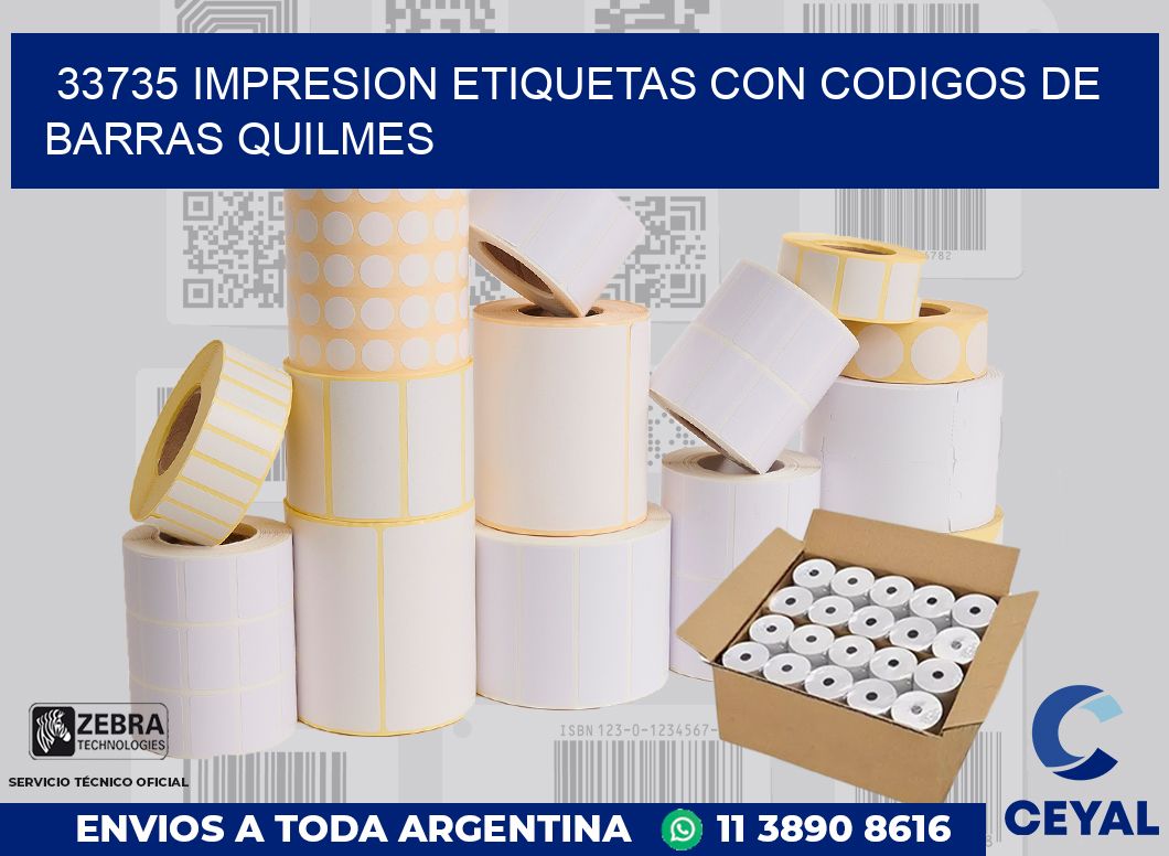 33735 IMPRESION ETIQUETAS CON CODIGOS DE BARRAS QUILMES