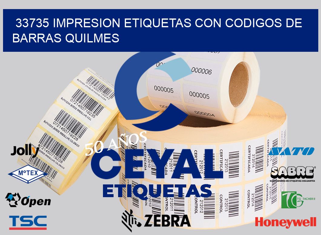 33735 IMPRESION ETIQUETAS CON CODIGOS DE BARRAS QUILMES