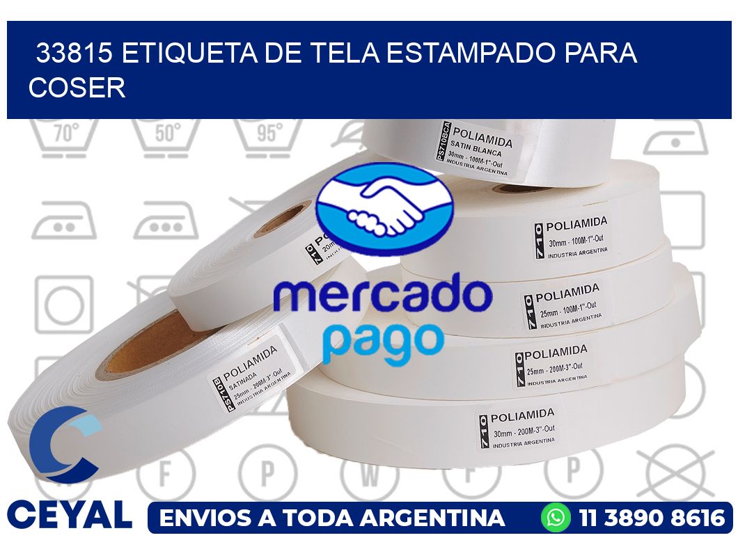 33815 ETIQUETA DE TELA ESTAMPADO PARA COSER