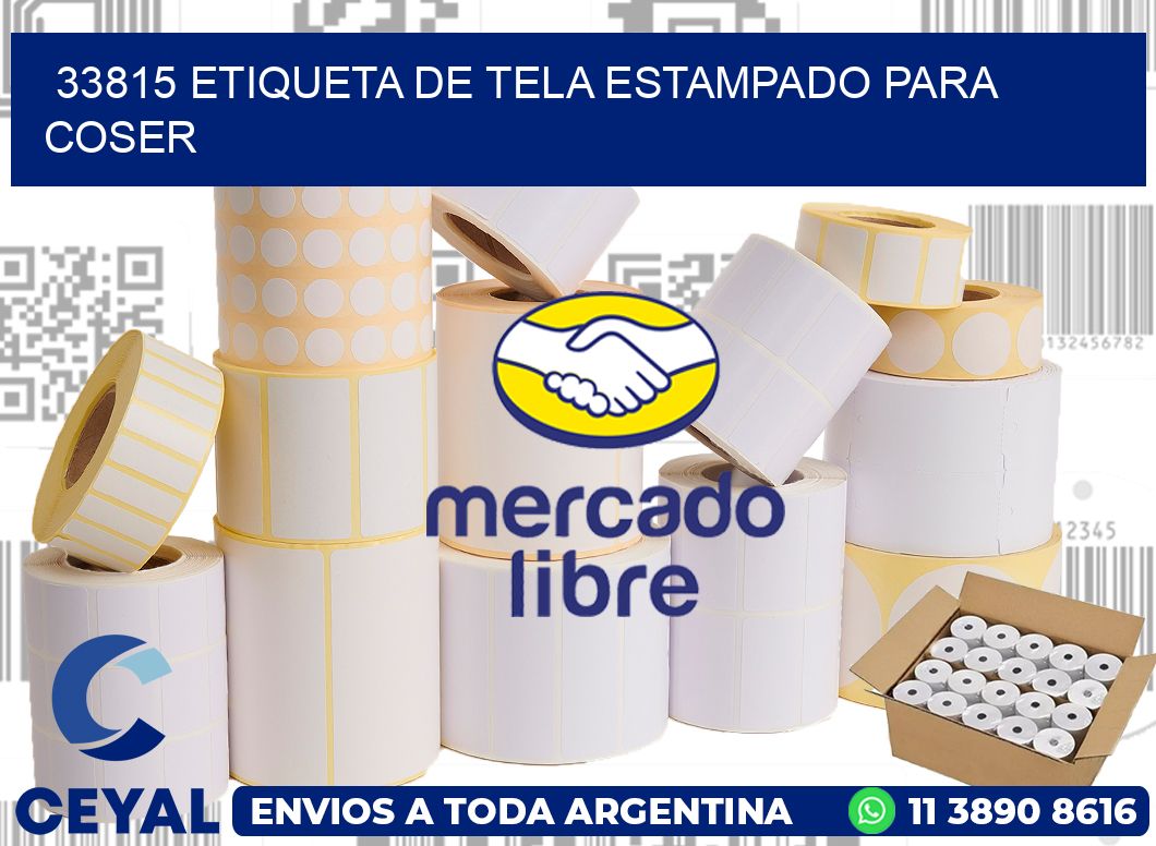 33815 ETIQUETA DE TELA ESTAMPADO PARA COSER