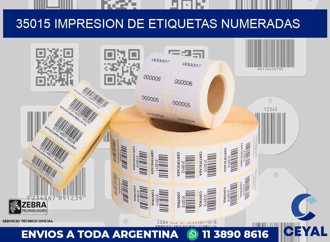 35015 IMPRESION DE ETIQUETAS NUMERADAS