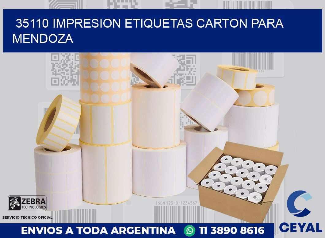 35110 IMPRESION ETIQUETAS CARTON PARA MENDOZA