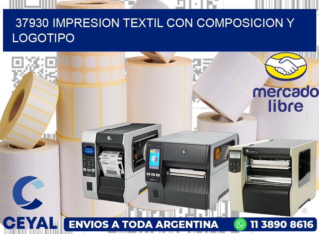 37930 IMPRESION TEXTIL CON COMPOSICION Y LOGOTIPO