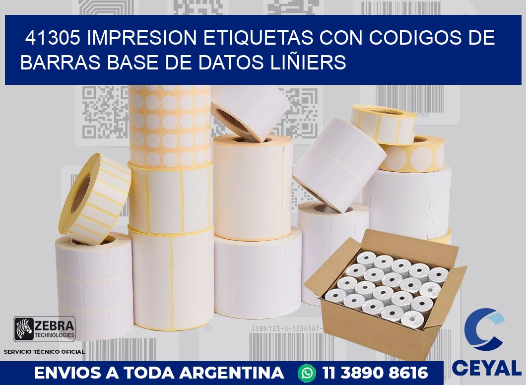 41305 IMPRESION ETIQUETAS CON CODIGOS DE BARRAS BASE DE DATOS LIÑIERS