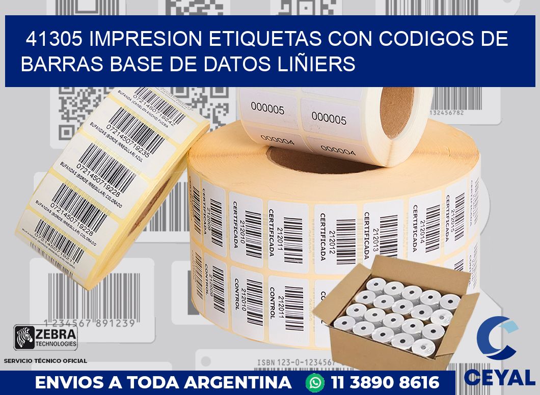 41305 IMPRESION ETIQUETAS CON CODIGOS DE BARRAS BASE DE DATOS LIÑIERS