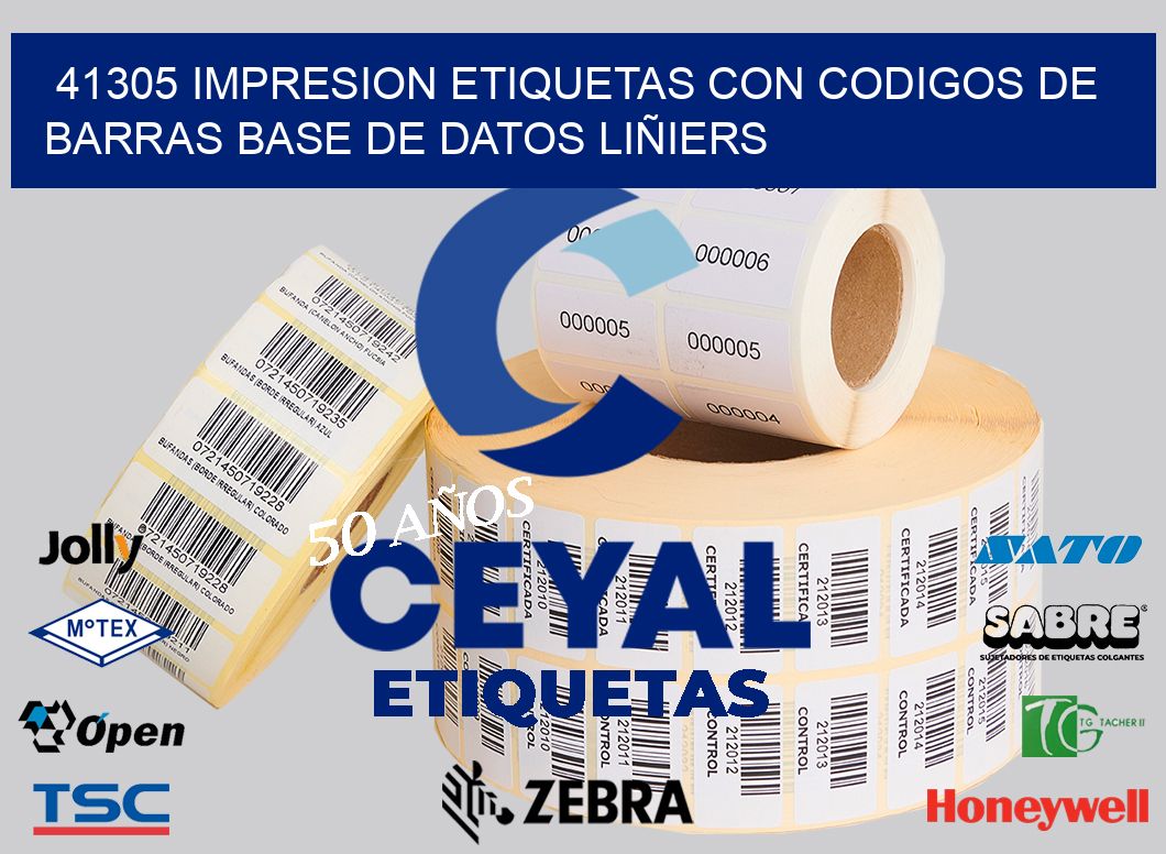 41305 IMPRESION ETIQUETAS CON CODIGOS DE BARRAS BASE DE DATOS LIÑIERS