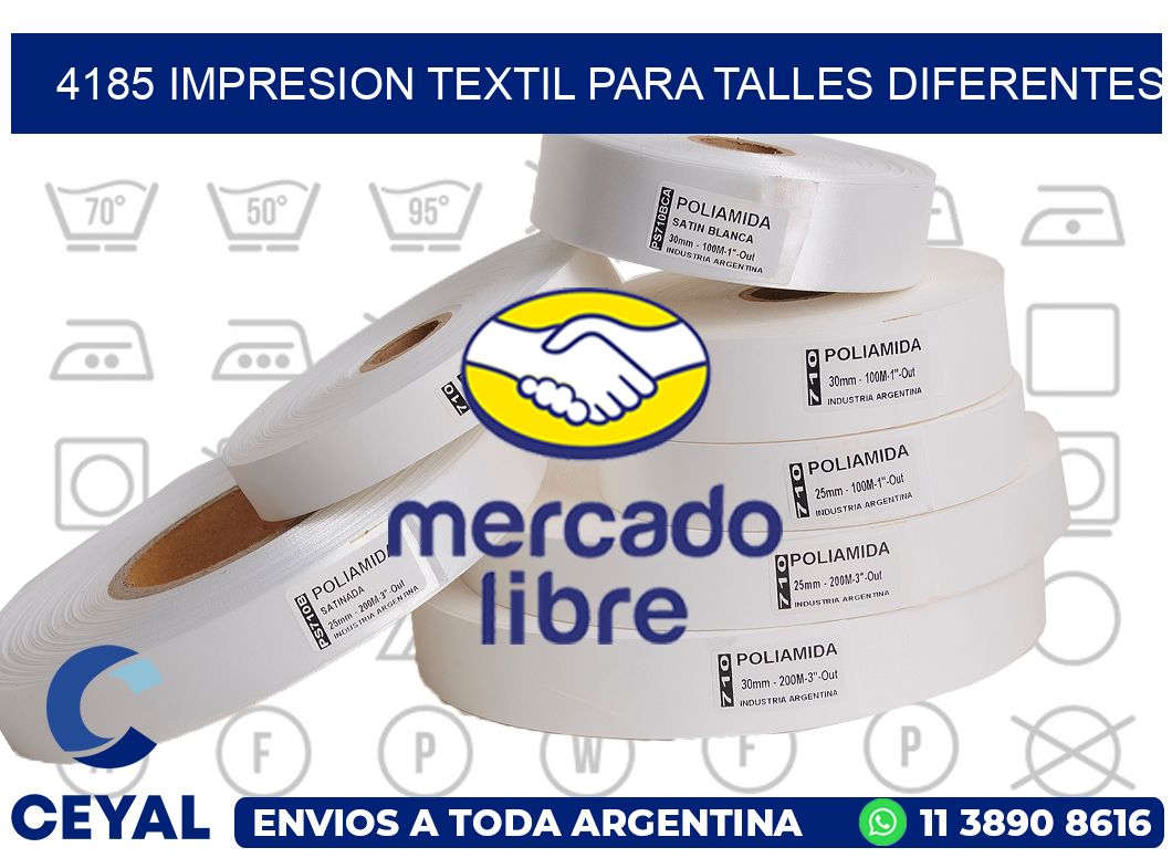4185 IMPRESION TEXTIL PARA TALLES DIFERENTES
