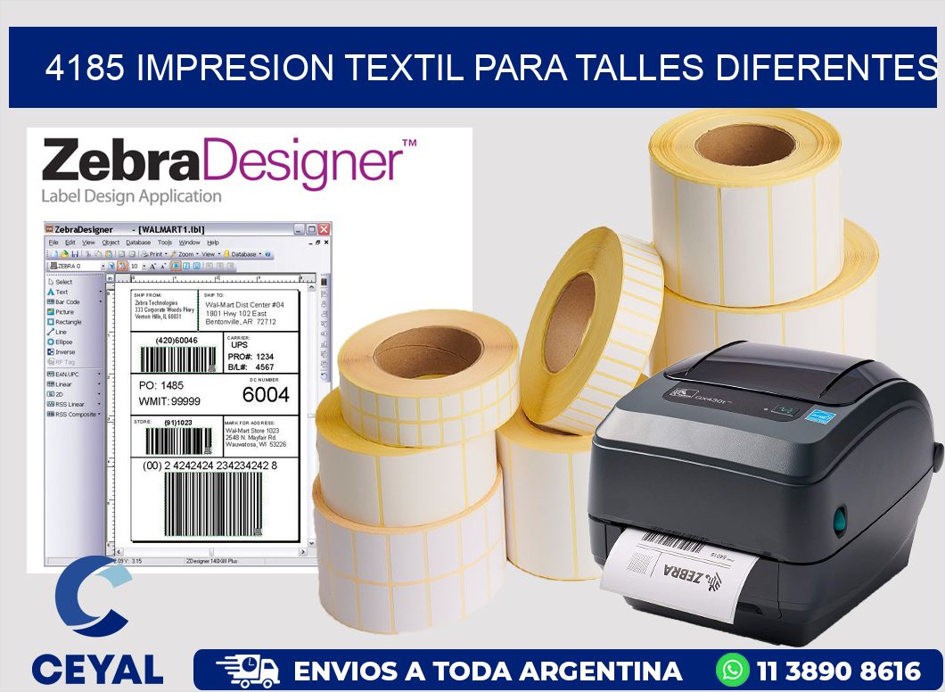 4185 IMPRESION TEXTIL PARA TALLES DIFERENTES