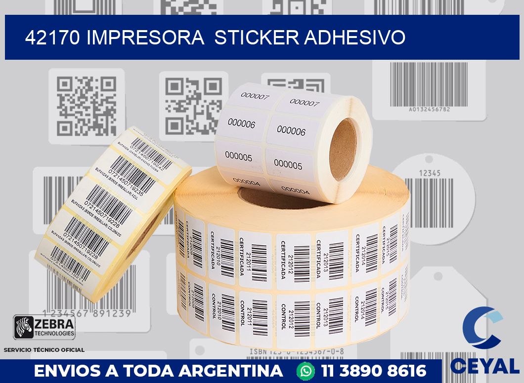 42170 impresora  sticker adhesivo