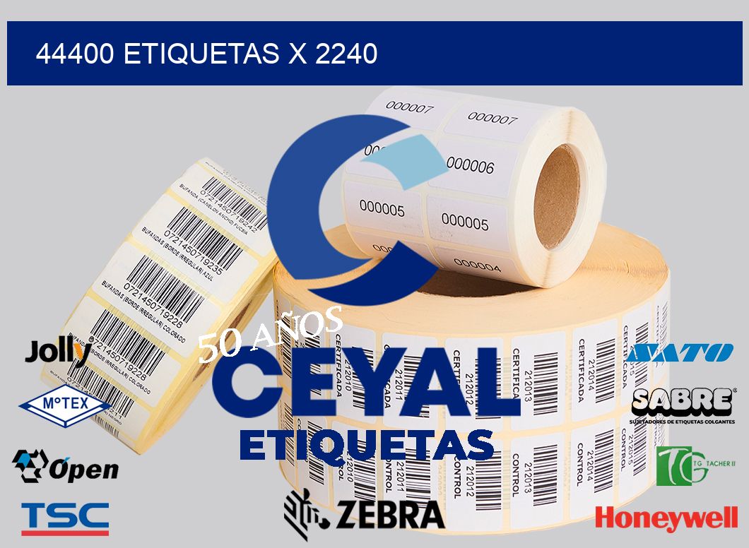 44400 Etiquetas x 2240