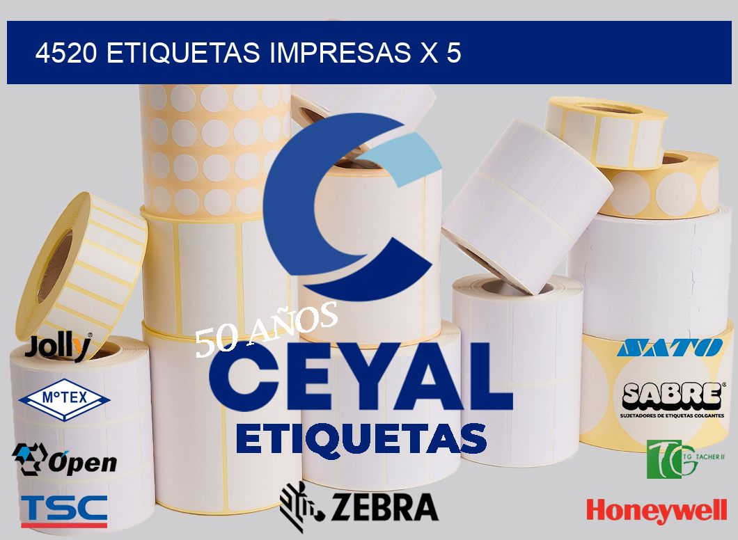 4520 Etiquetas impresas x 5