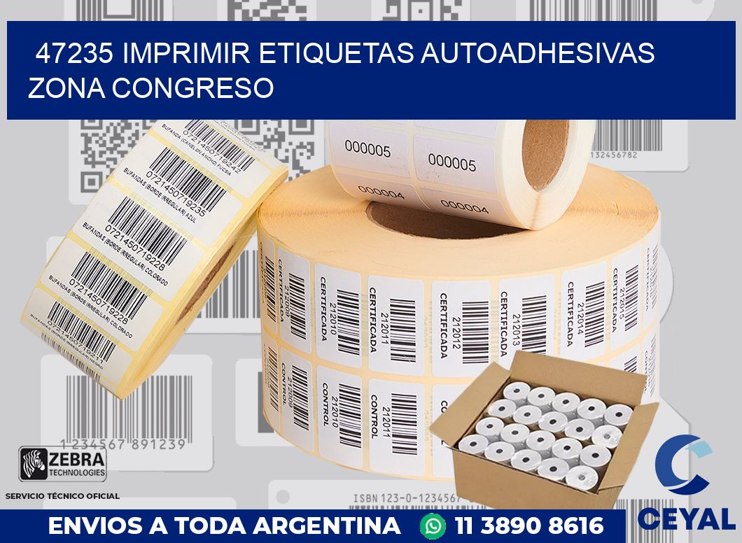 47235 IMPRIMIR ETIQUETAS AUTOADHESIVAS ZONA CONGRESO