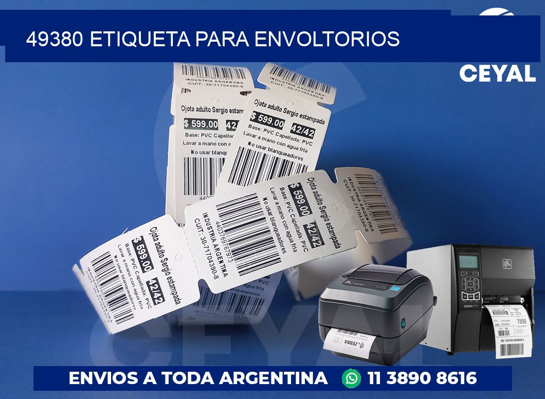 49380 ETIQUETA PARA ENVOLTORIOS