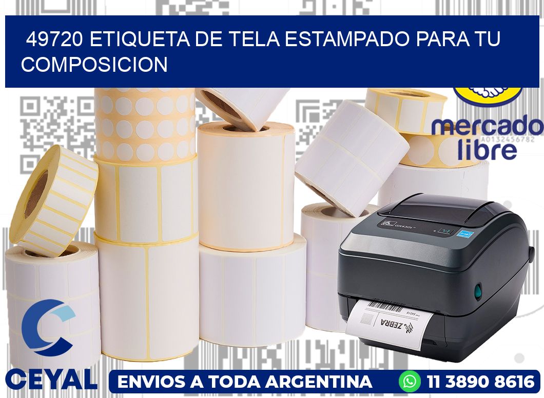 49720 ETIQUETA DE TELA ESTAMPADO PARA TU COMPOSICION