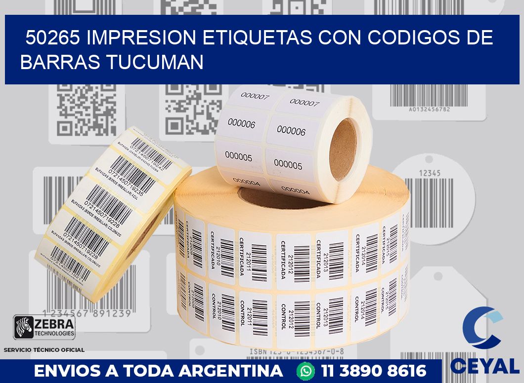 50265 IMPRESION ETIQUETAS CON CODIGOS DE BARRAS TUCUMAN