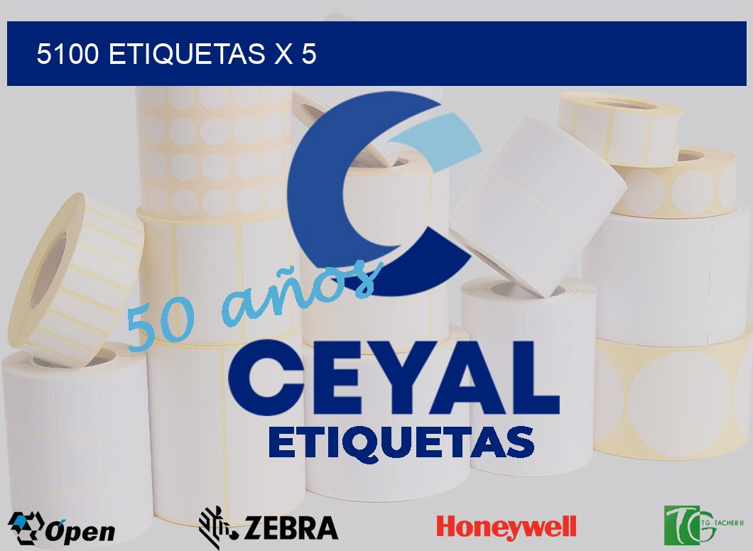 5100 Etiquetas x 5