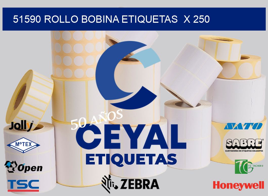 51590 Rollo bobina etiquetas  x 250