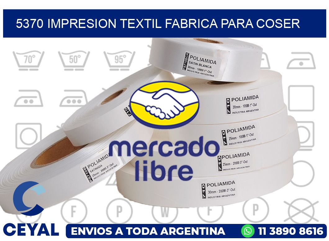 5370 IMPRESION TEXTIL FABRICA PARA COSER