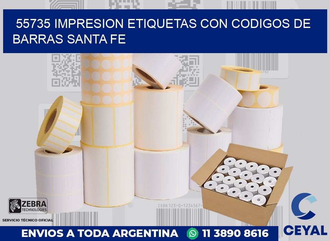 55735 IMPRESION ETIQUETAS CON CODIGOS DE BARRAS SANTA FE