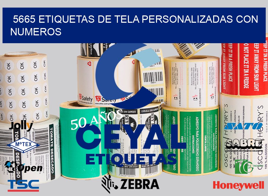 5665 ETIQUETAS DE TELA PERSONALIZADAS CON NUMEROS