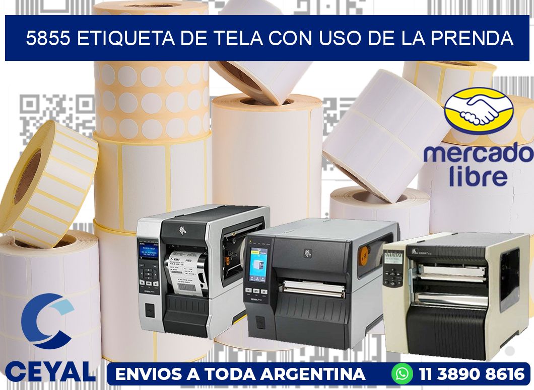 5855 ETIQUETA DE TELA CON USO DE LA PRENDA