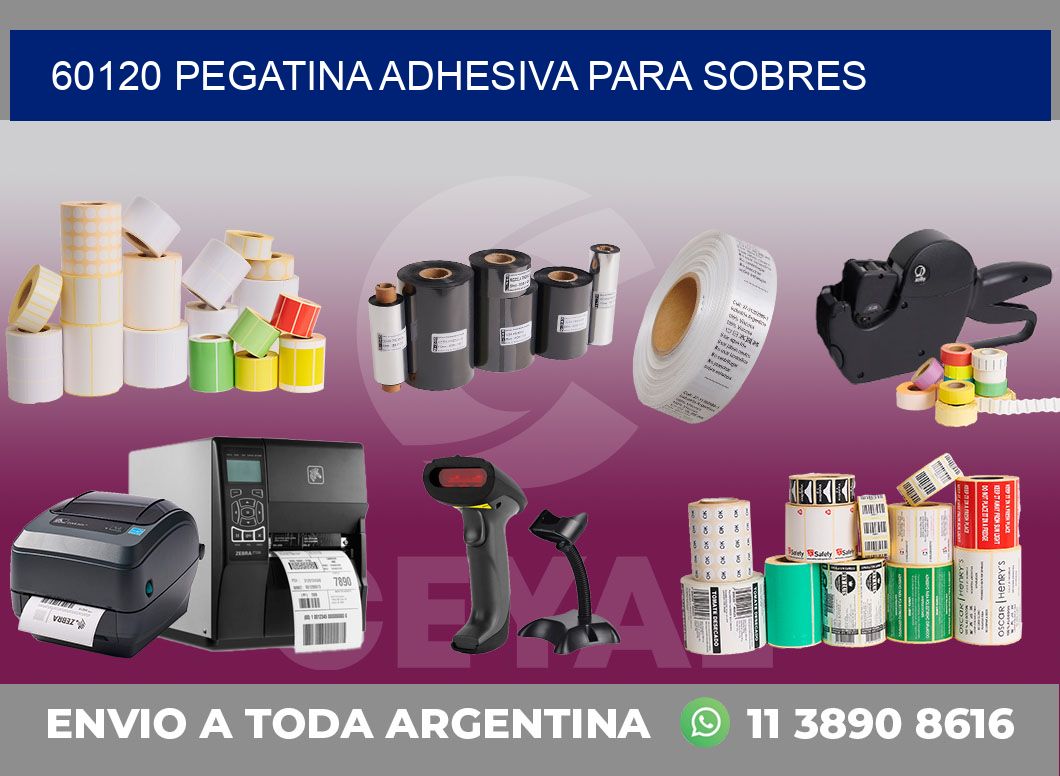 60120 PEGATINA ADHESIVA PARA SOBRES