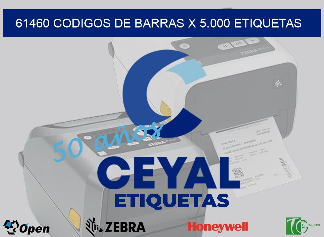 61460 codigos de barras x 5.000 etiquetas