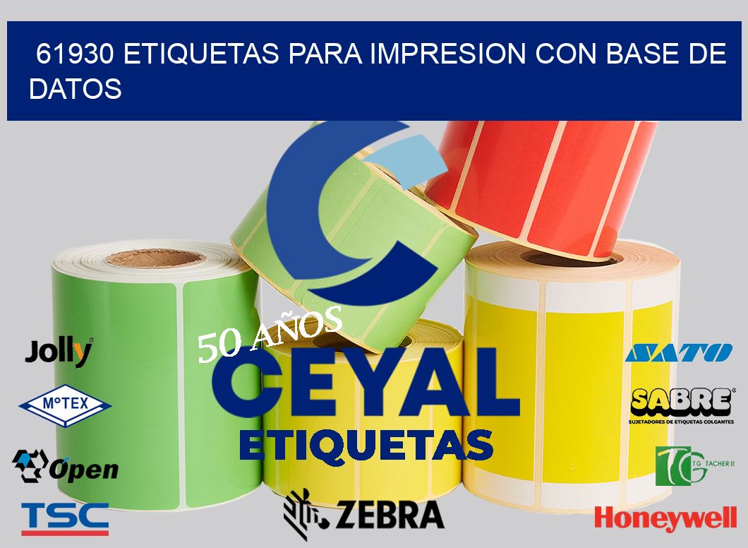 61930 ETIQUETAS PARA IMPRESION CON BASE DE DATOS