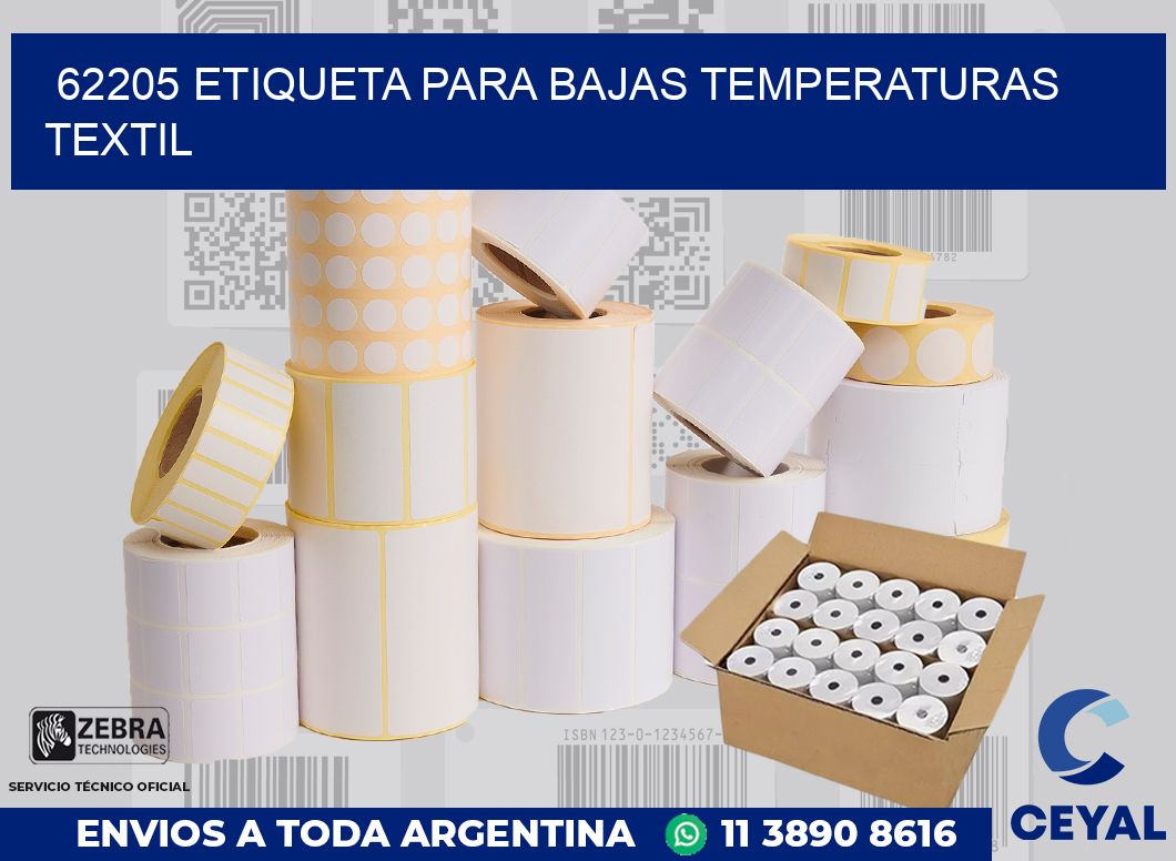 62205 ETIQUETA PARA BAJAS TEMPERATURAS TEXTIL