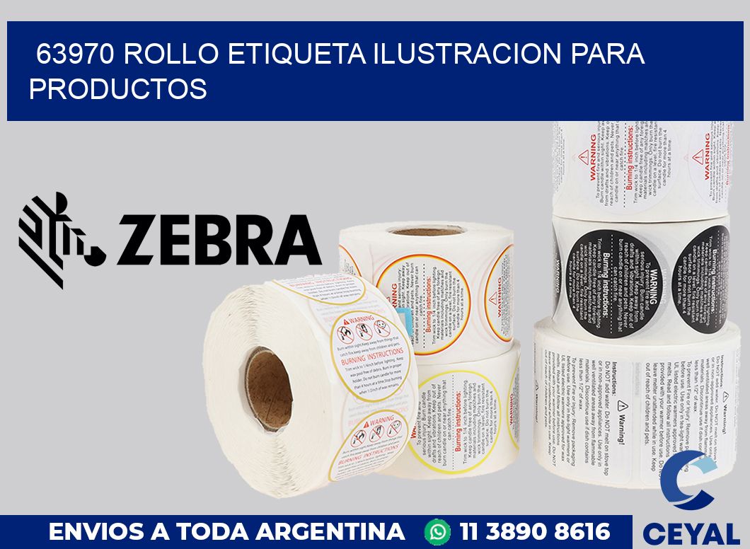 63970 ROLLO ETIQUETA ILUSTRACION PARA PRODUCTOS