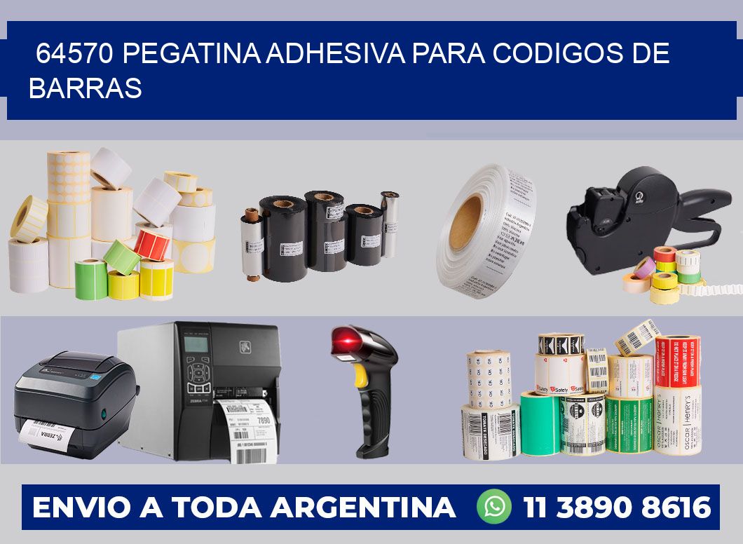 64570 PEGATINA ADHESIVA PARA CODIGOS DE BARRAS