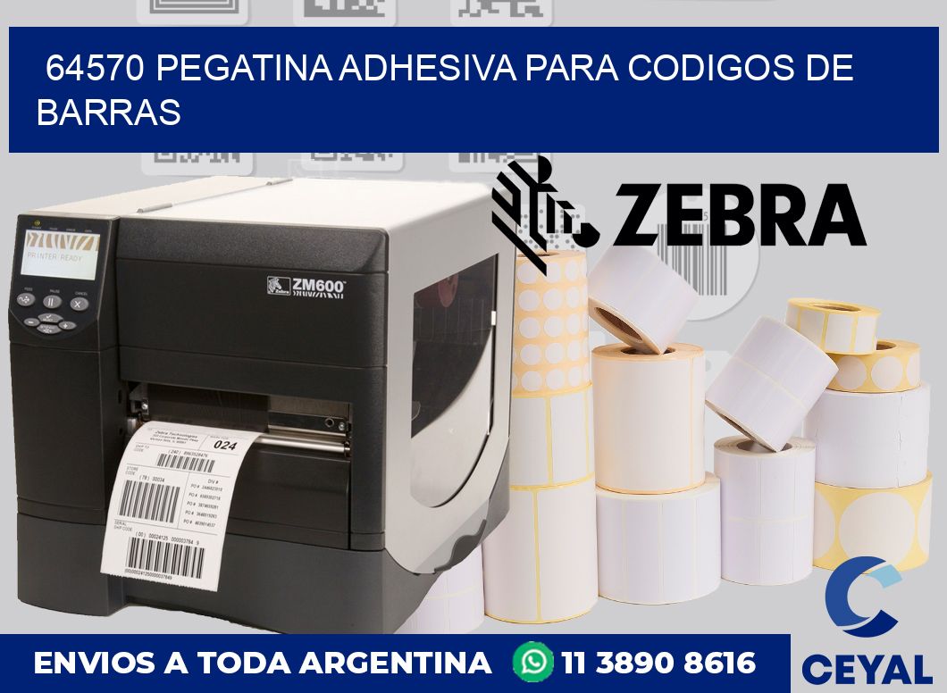 64570 PEGATINA ADHESIVA PARA CODIGOS DE BARRAS