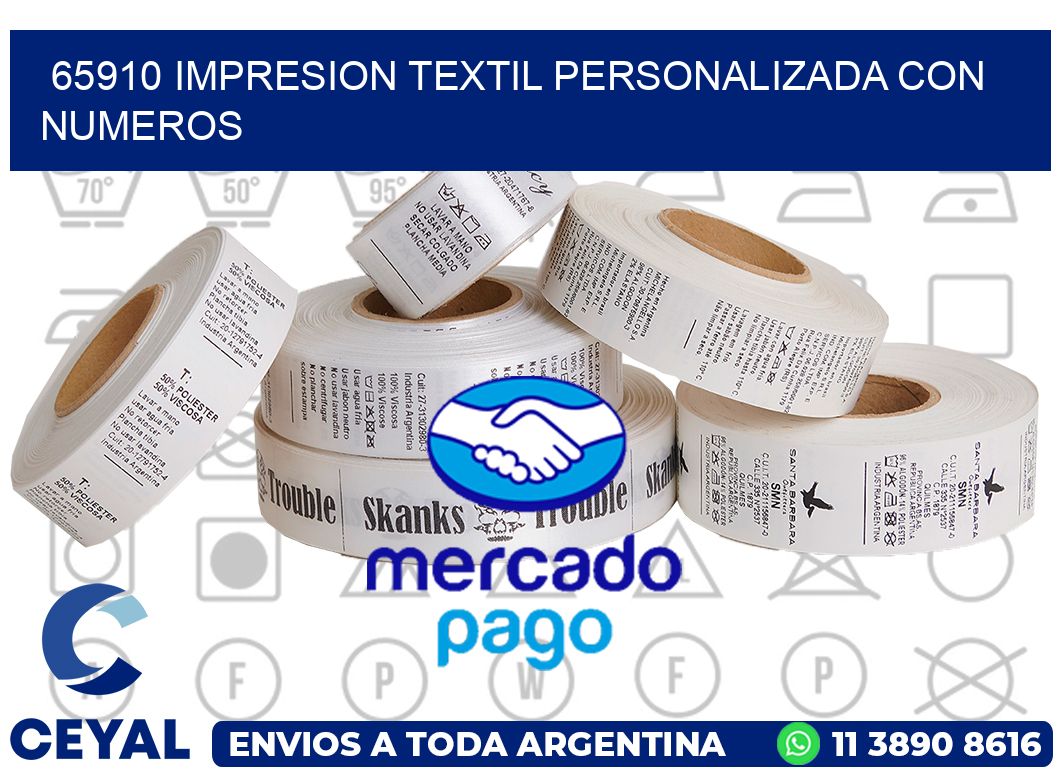 65910 IMPRESION TEXTIL PERSONALIZADA CON NUMEROS
