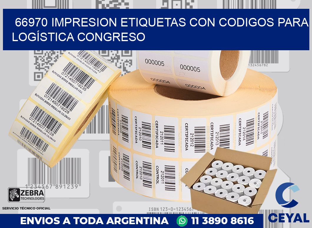 66970 IMPRESION ETIQUETAS CON CODIGOS PARA LOGÍSTICA CONGRESO