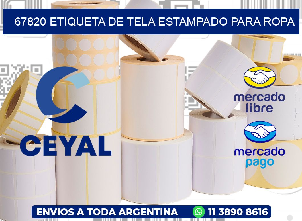 67820 ETIQUETA DE TELA ESTAMPADO PARA ROPA