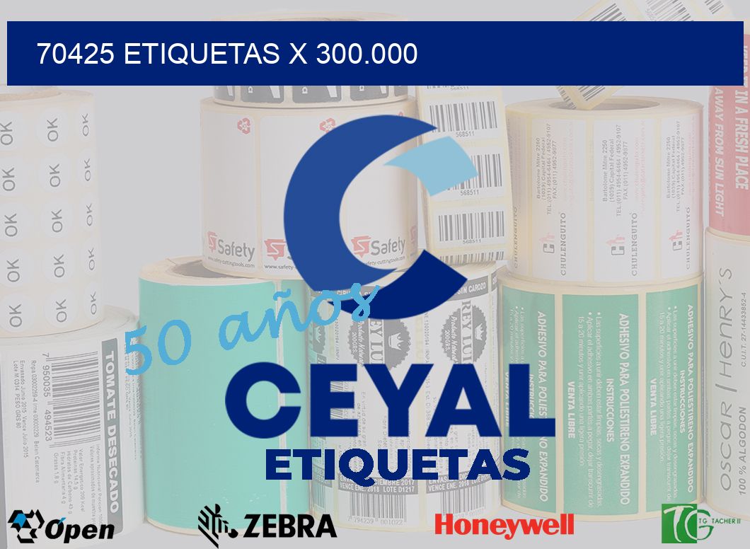 70425 Etiquetas x 300.000