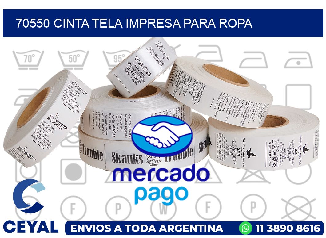 70550 CINTA TELA IMPRESA PARA ROPA